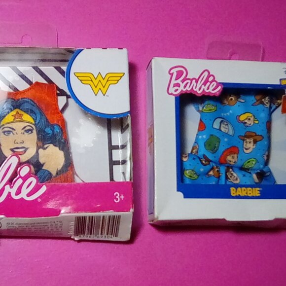 Barbie doll tops Wonder Woman & Toy story New - Picture 1 of 6